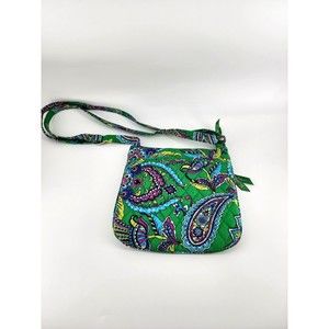 Vera Bradley Green Paisley Crossbody Purse New Without Tags